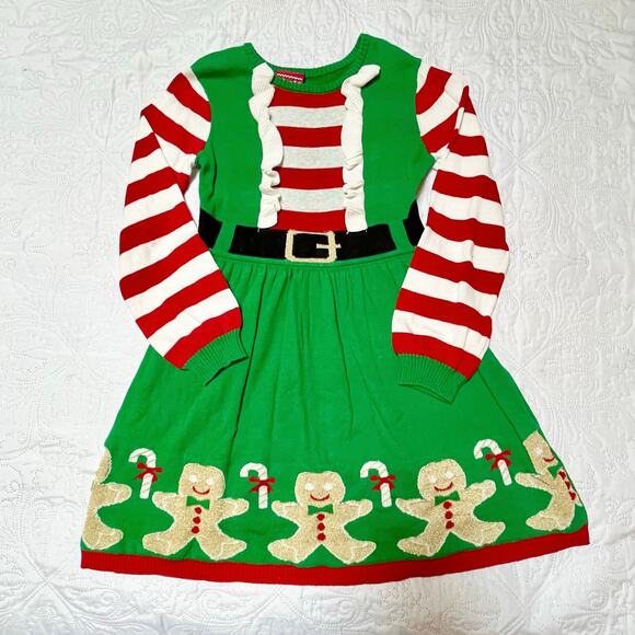 Well Worn Gingerbread Elf Holiday Sweater Dress Size 6 - Picture 2 of 6